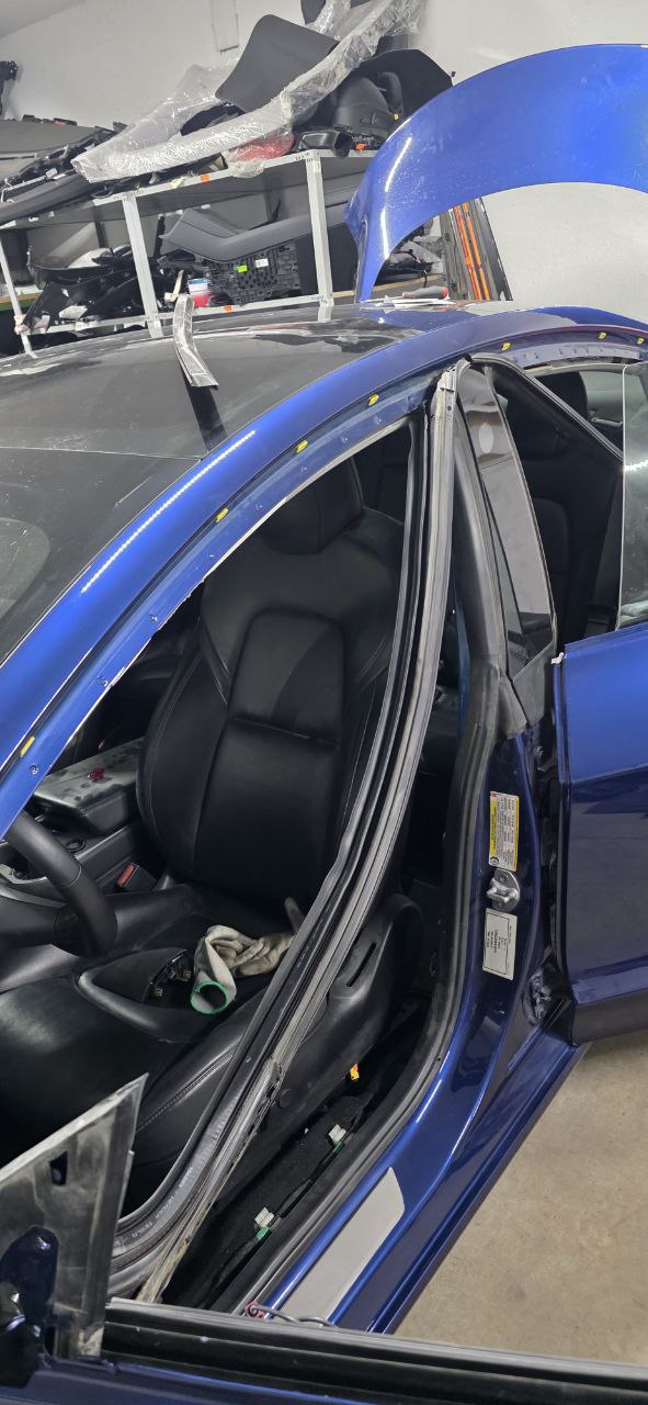 Model 3 roof trim installed